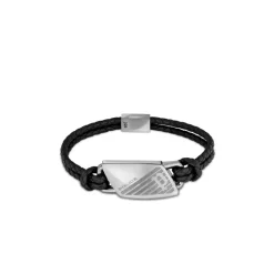 Bracelet Men Leather Black MATOBO PJ.26559BLS/01
