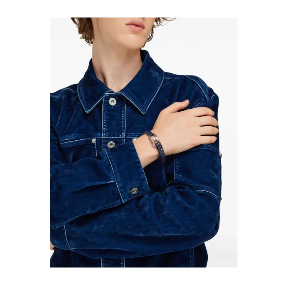 Braided Band Gancini Plaque Pin
