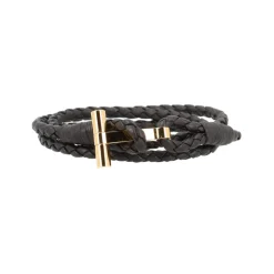 Braided Leather T Bracelet