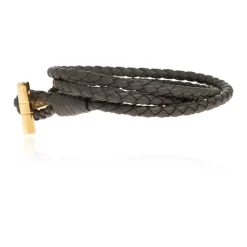 Braided Leather T Bracelet