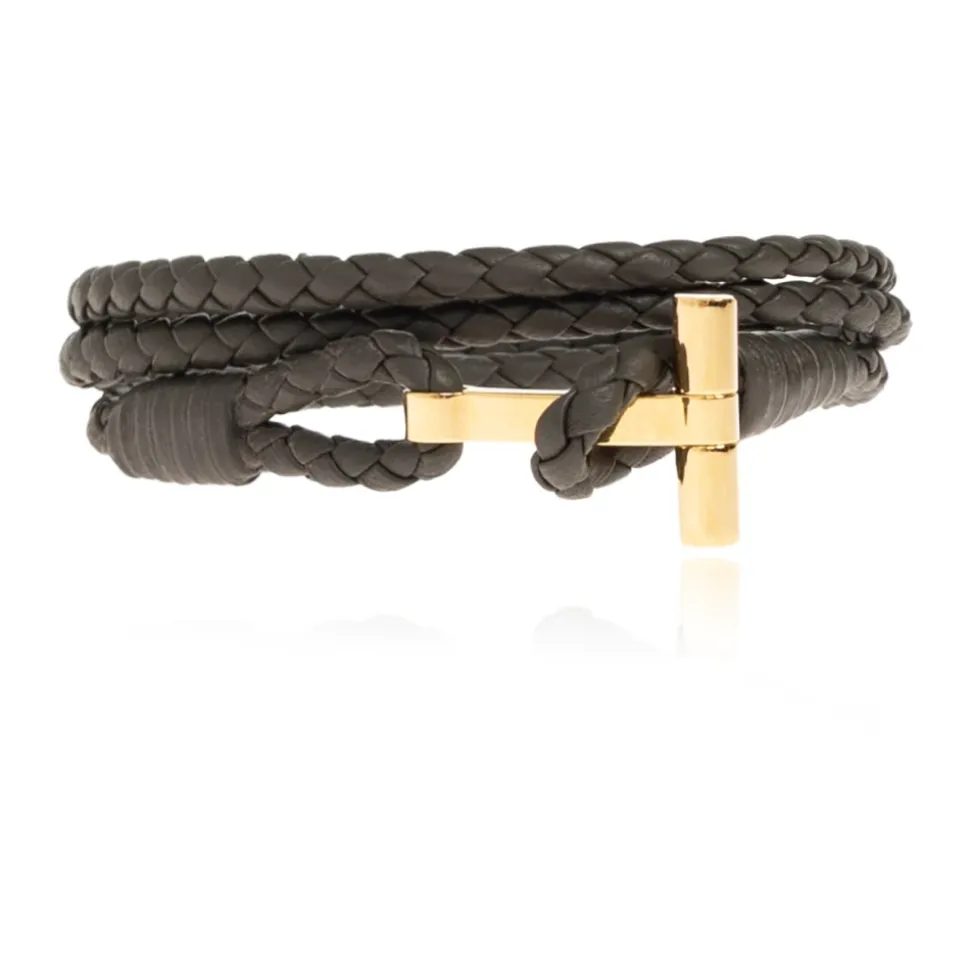 Braided Leather T Bracelet