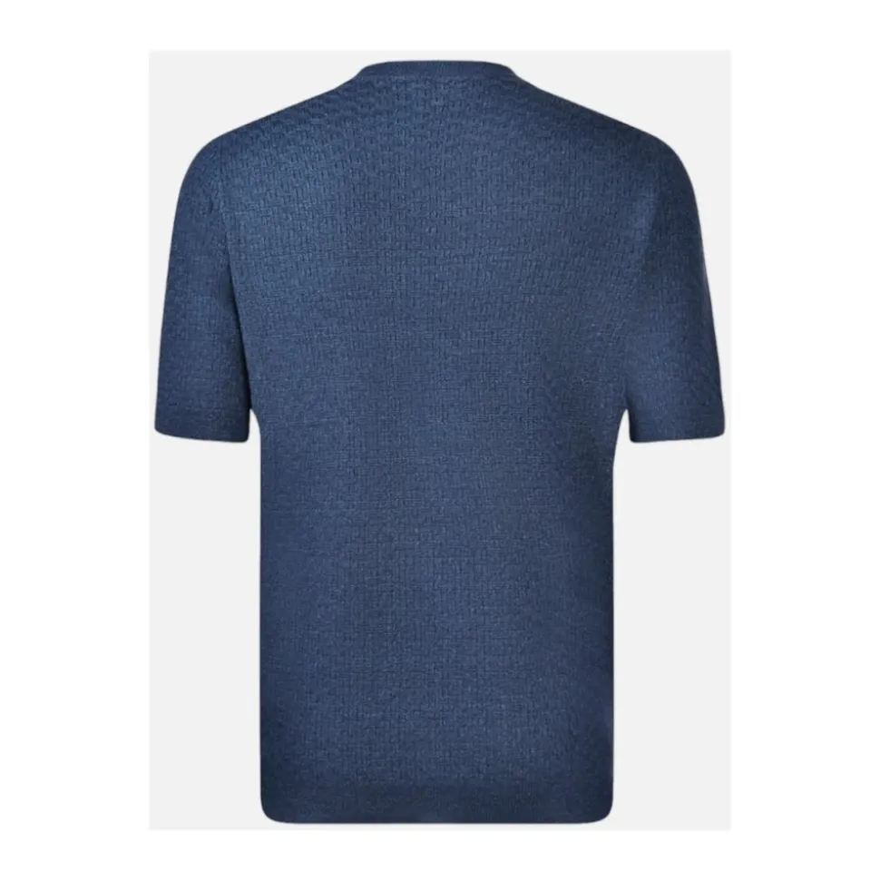 Brick stitch knit T-shirt