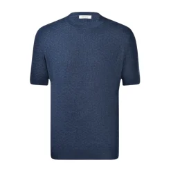 Brick stitch knit T-shirt