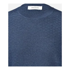 Brick stitch knit T-shirt