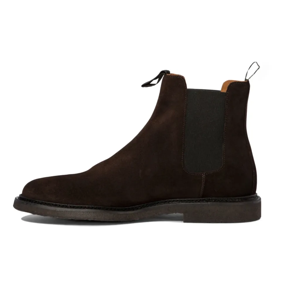 Brown Ankle Boots Sleek Elastic Design