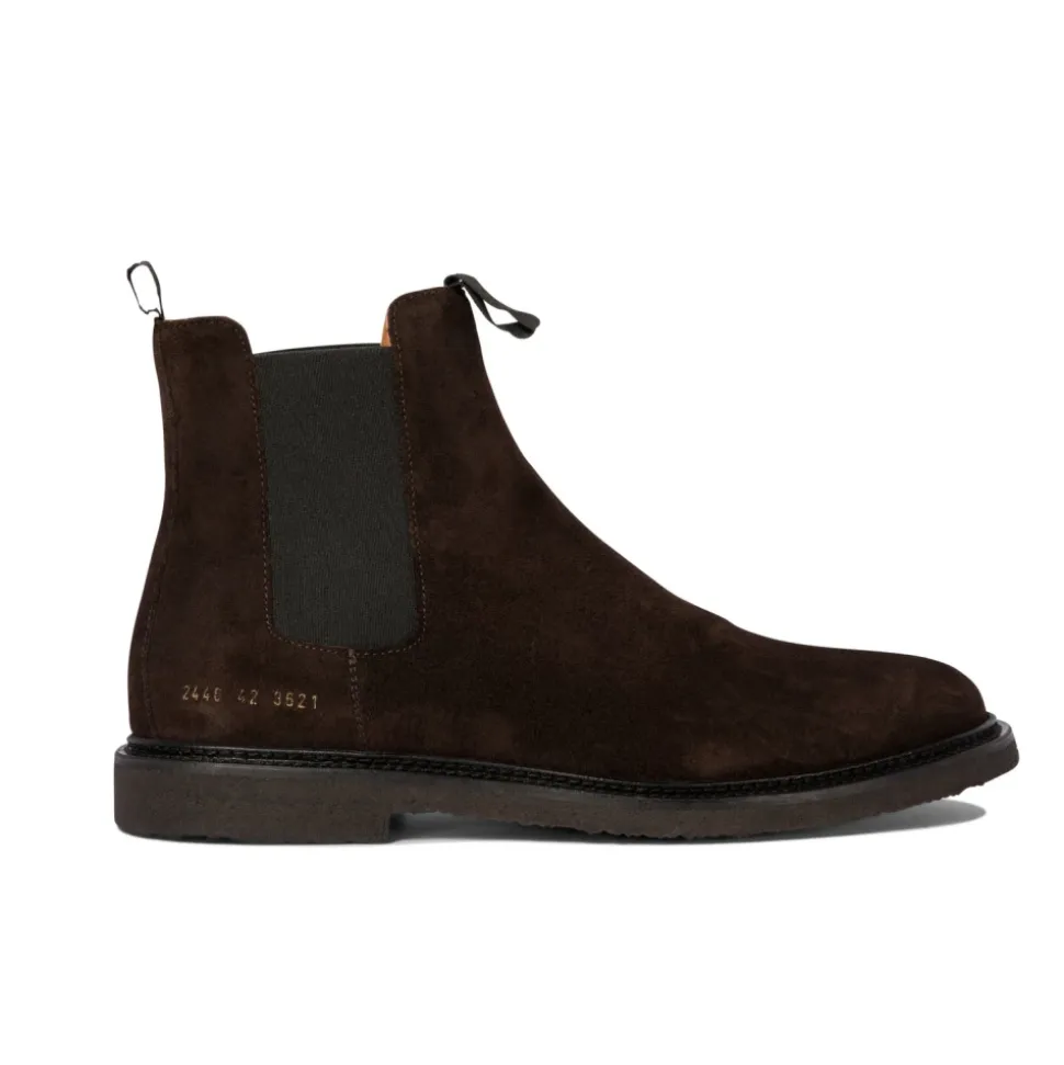Brown Ankle Boots Sleek Elastic Design