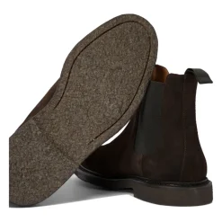 Brown Ankle Boots Sleek Elastic Design