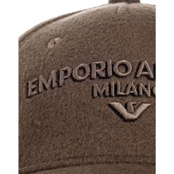 Brown Baseball Cap with Logo Embroidery