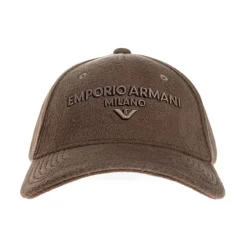 Brown Baseball Cap with Logo Embroidery