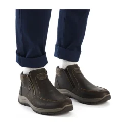 Brown Casual Closed Ankle Boots