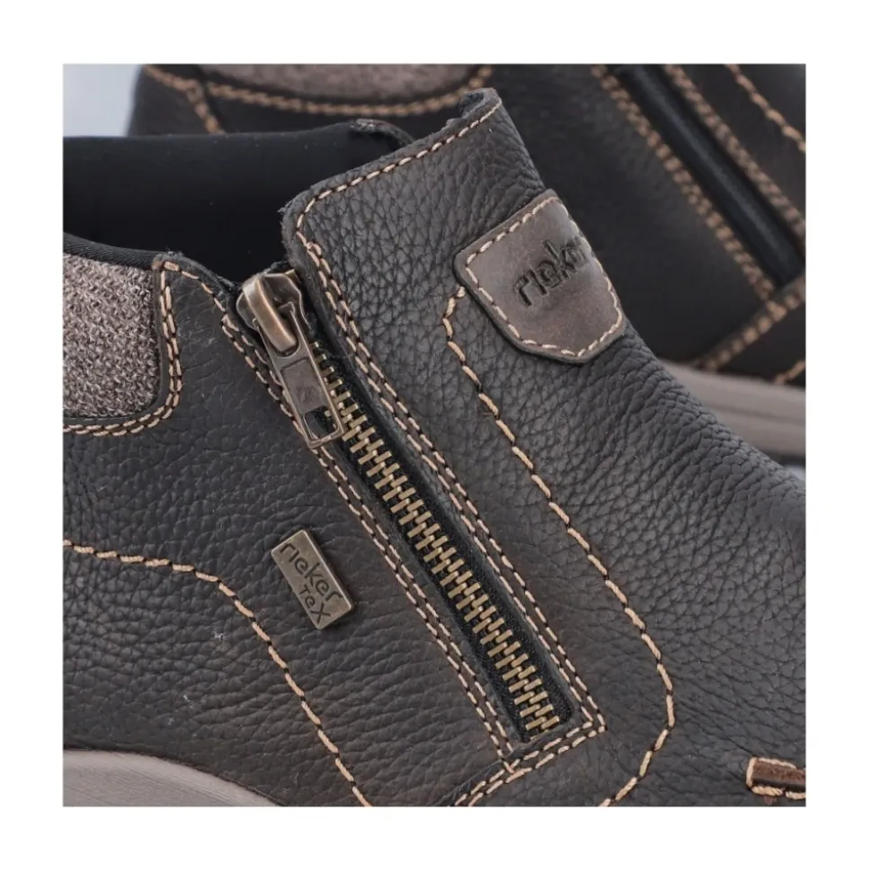 Brown Casual Closed Ankle Boots