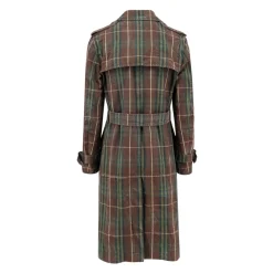 Brown Double-Breasted Coat with Belt