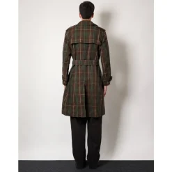 Brown Double-Breasted Coat with Belt