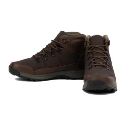 Brown Hiker Boots with Rubber Sole