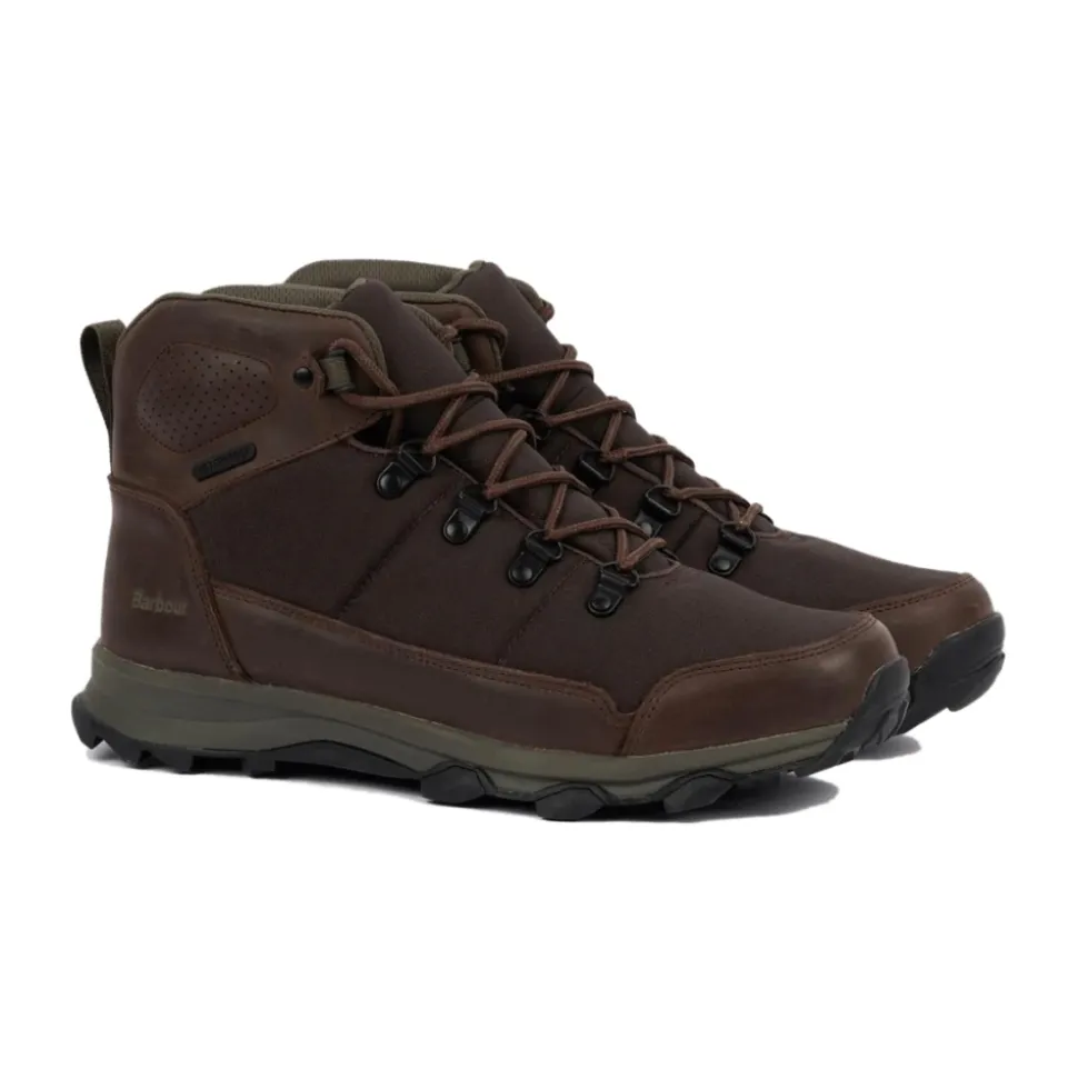 Brown Hiker Boots with Rubber Sole