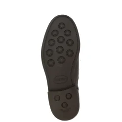 Brown Leather Men's Boots with Fabric Insert