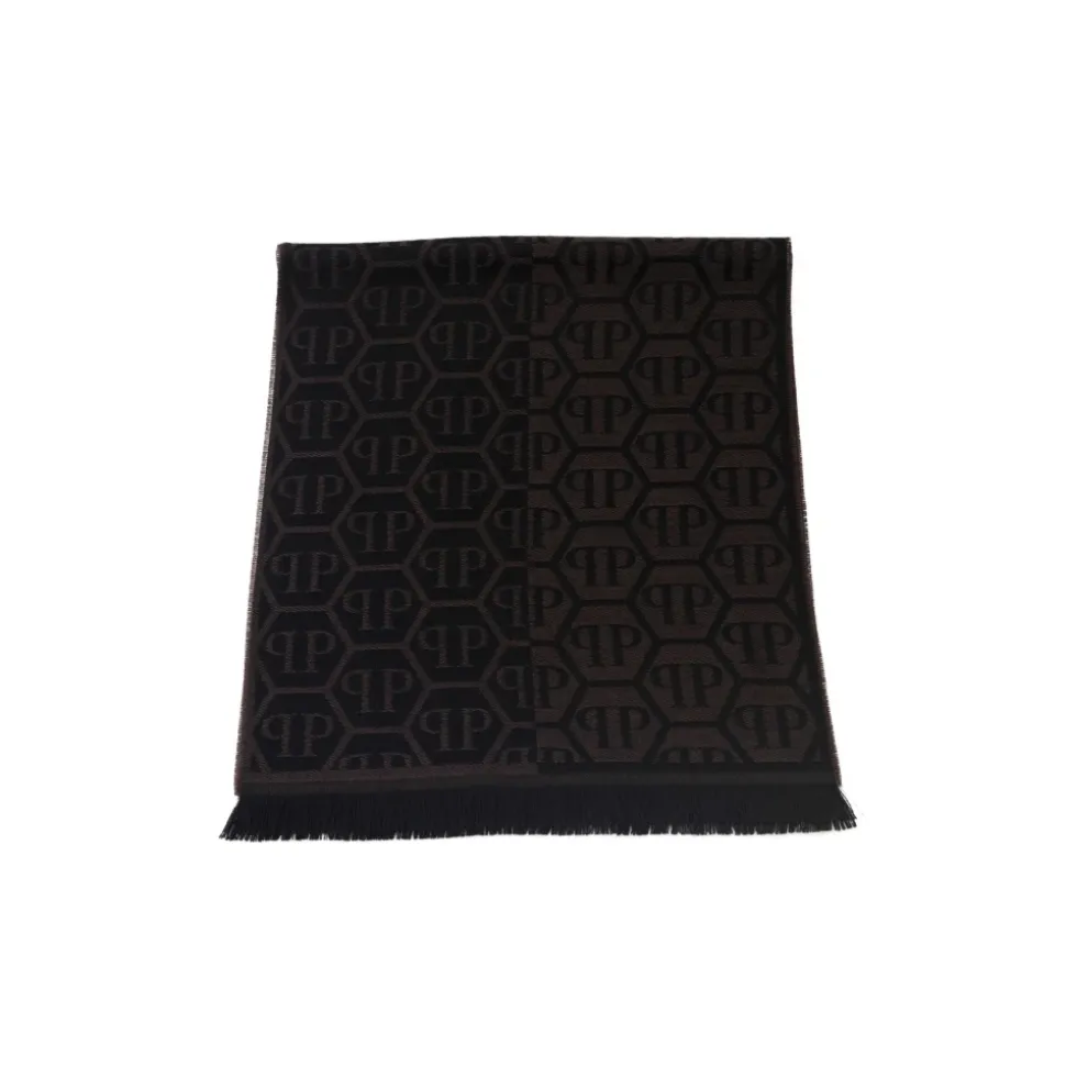 Brown Logo All-Over Stole