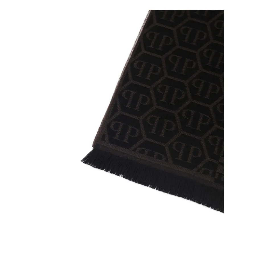 Brown Logo All-Over Stole