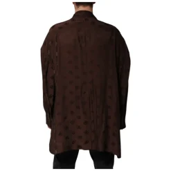 Brown Logo Monogram Coat Jacket