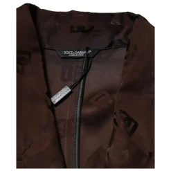 Brown Logo Monogram Coat Jacket