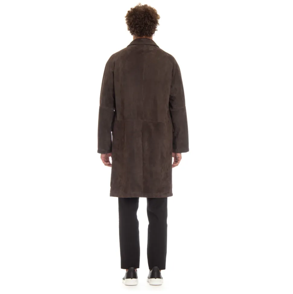 Brown Raglan Over Fit Buttoned Jacket