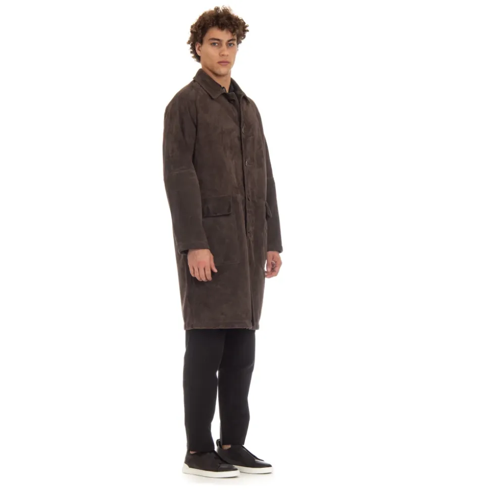 Brown Raglan Over Fit Buttoned Jacket