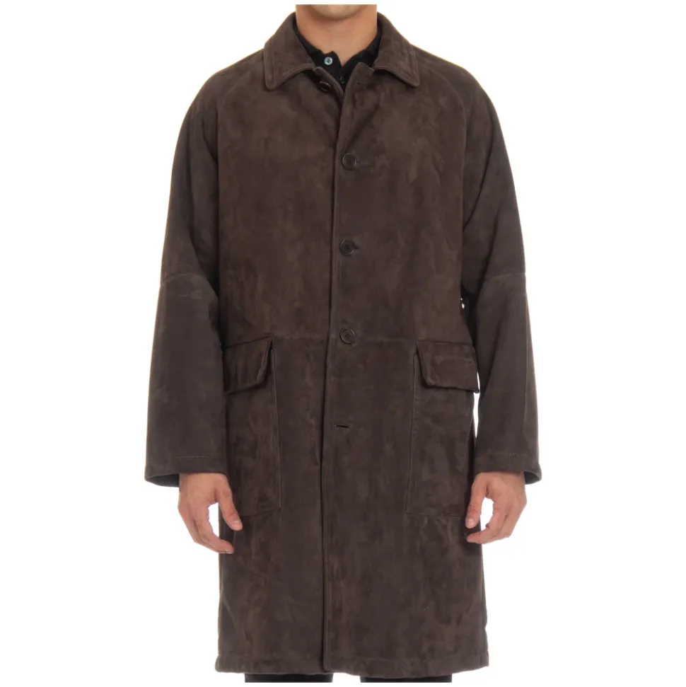 Brown Raglan Over Fit Buttoned Jacket