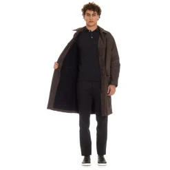 Brown Raglan Over Fit Buttoned Jacket