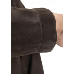 Brown Raglan Over Fit Buttoned Jacket