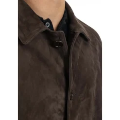 Brown Raglan Over Fit Buttoned Jacket