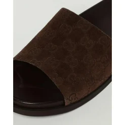Brown Strappy Sandals with Buckle