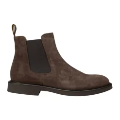 Brown suede ankle boot