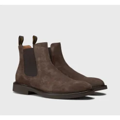 Brown suede ankle boot