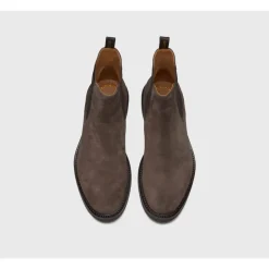 Brown suede ankle boot