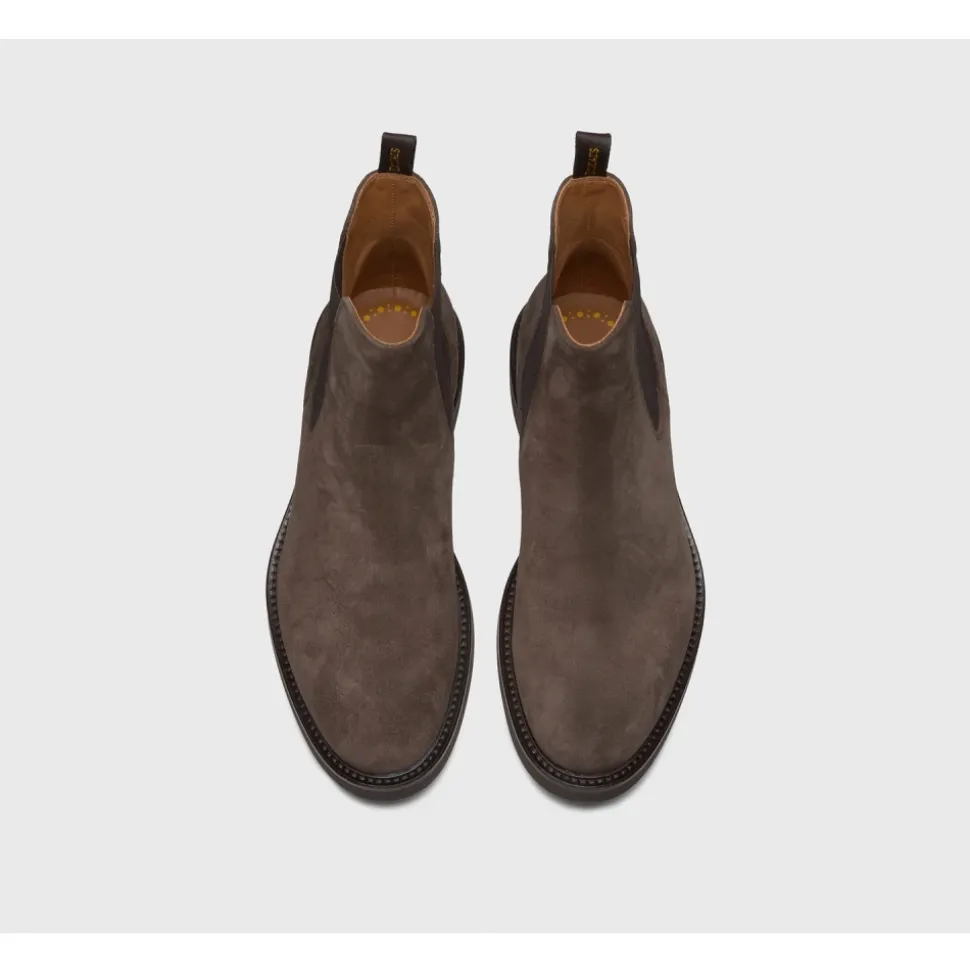 Brown suede ankle boot