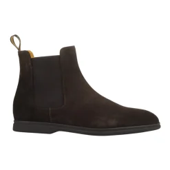 Brown Suede Beatles-Style Ankle Boots