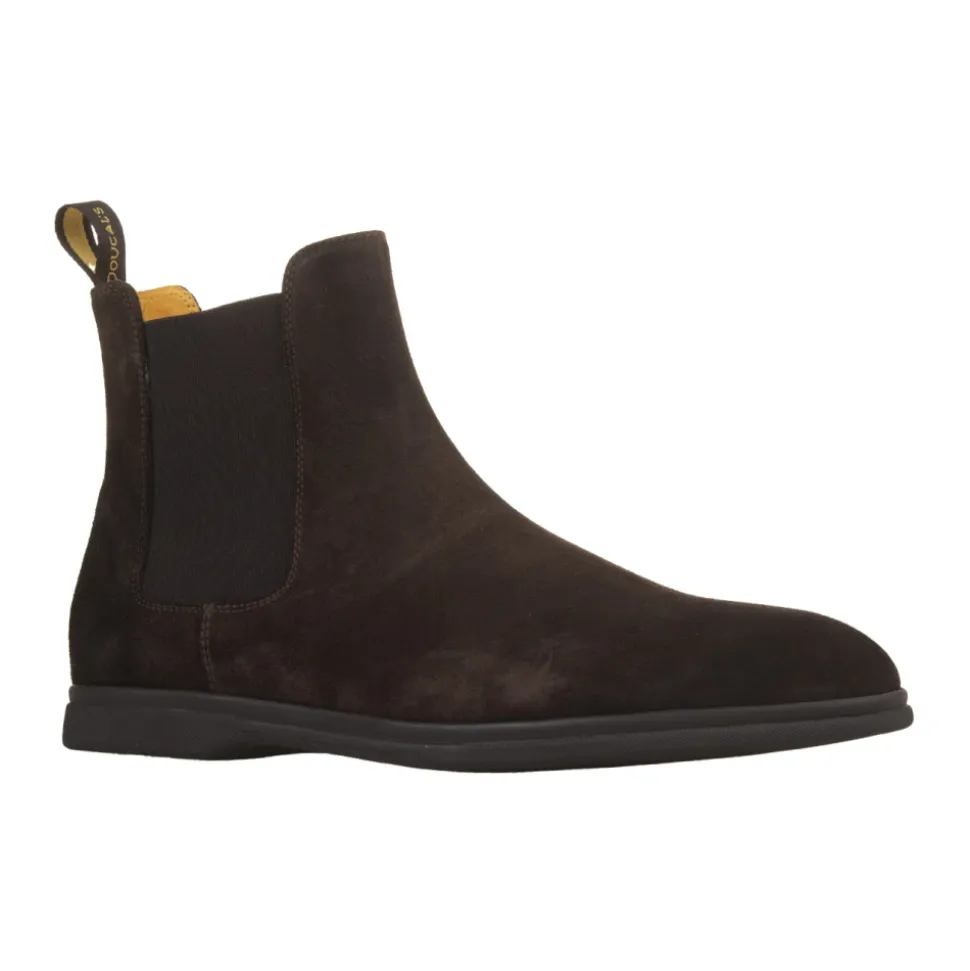 Brown Suede Beatles-Style Ankle Boots