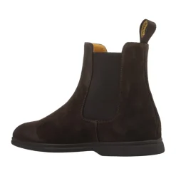Brown Suede Beatles-Style Ankle Boots
