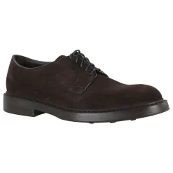 Brown Suede Derby Lace-up Shoes