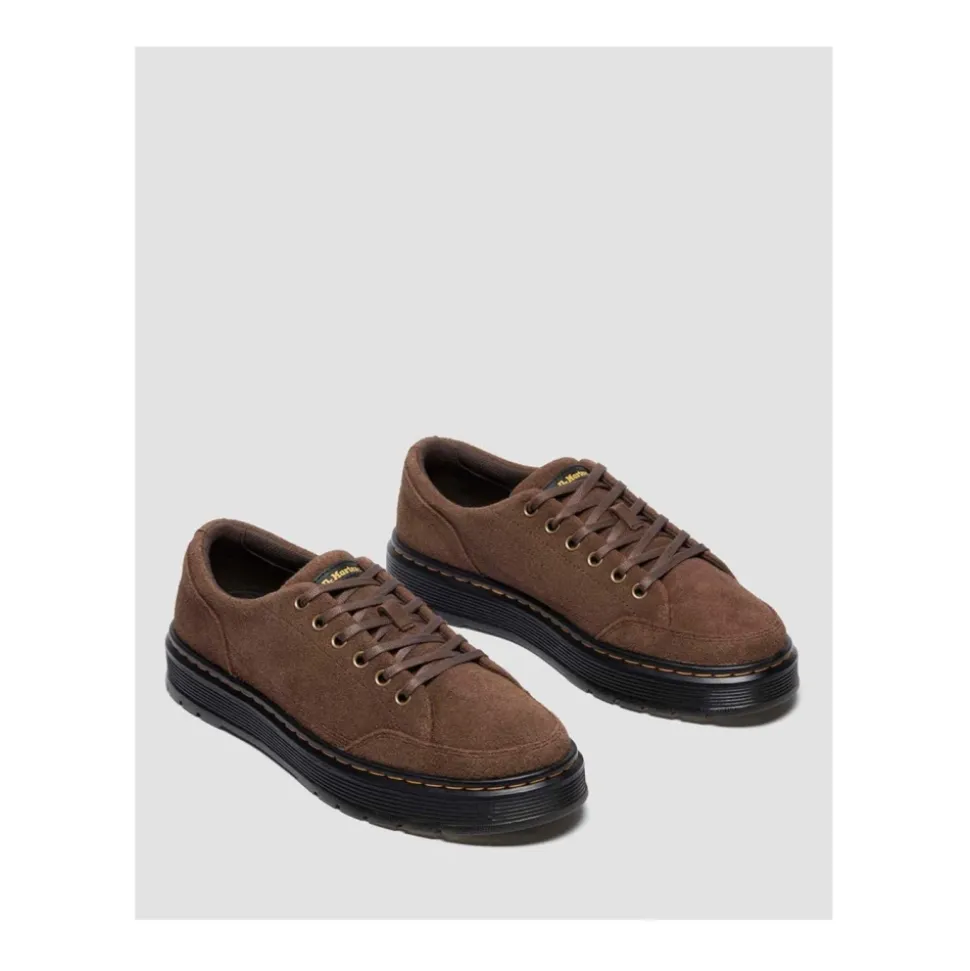 Brown Suede Sneakers with Gold Eyelets
