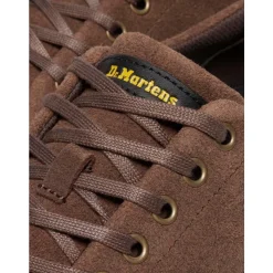 Brown Suede Sneakers with Gold Eyelets