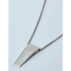 Brushed Finish Trunk Charm Necklace Pendant