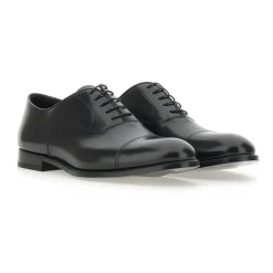 Brushed Leather Lace-up Shoes
