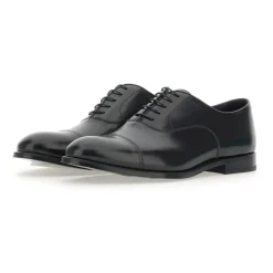 Brushed Leather Lace-up Shoes
