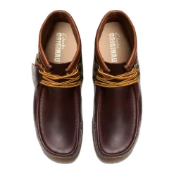 Burgundy Leather Wallabee Hiker Boot