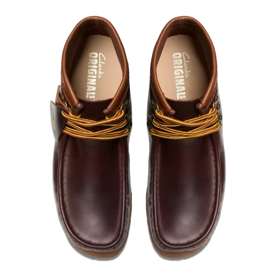 Burgundy Leather Wallabee Hiker Boot