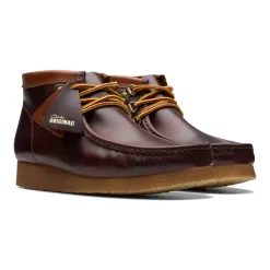Burgundy Leather Wallabee Hiker Boot