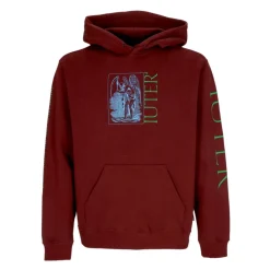 Burgundy World Hoodie with Kangaroo Pocket