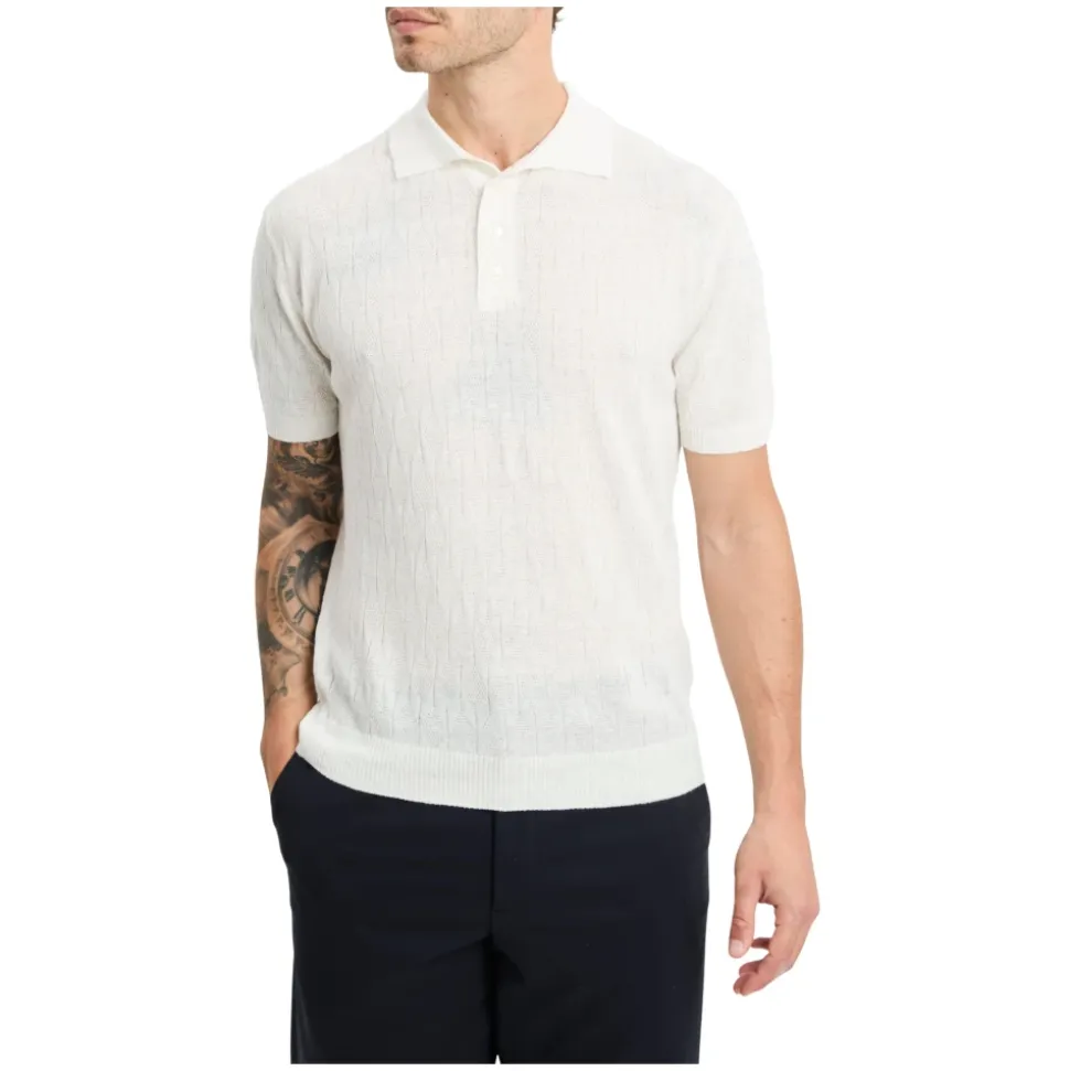 Buttoned Linen Polo Shirt