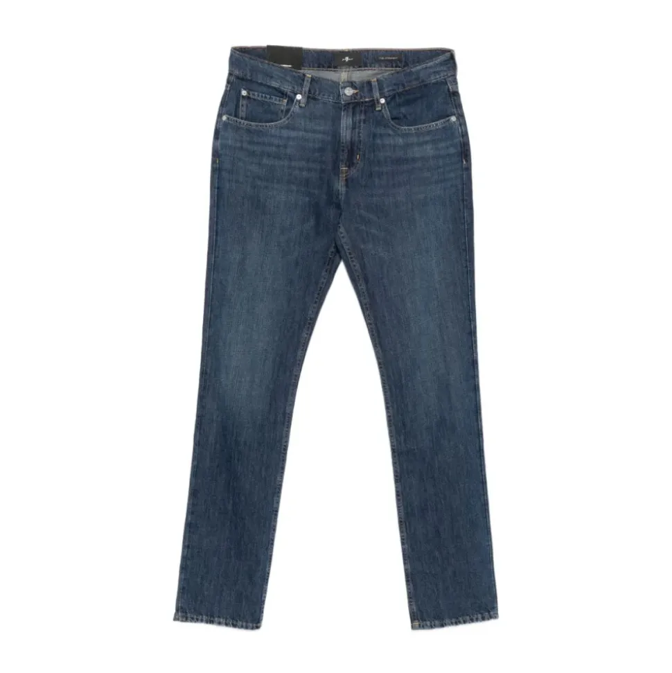 Button-fastening Straight-leg Jeans